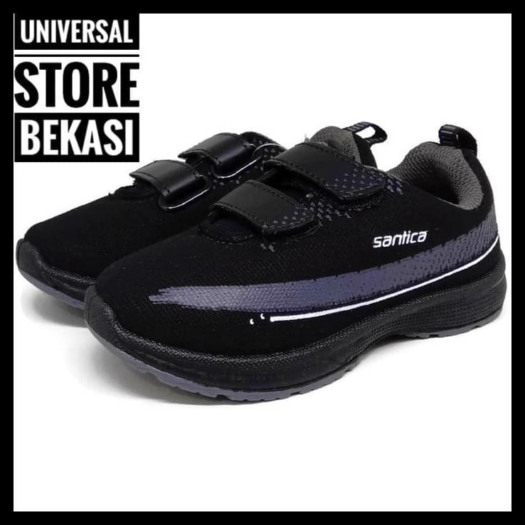 Sepatu Anak Perempuan Laki Santica Hikaru Sekolah Tk Sd Hitam Abu Hita - 27, Hitam