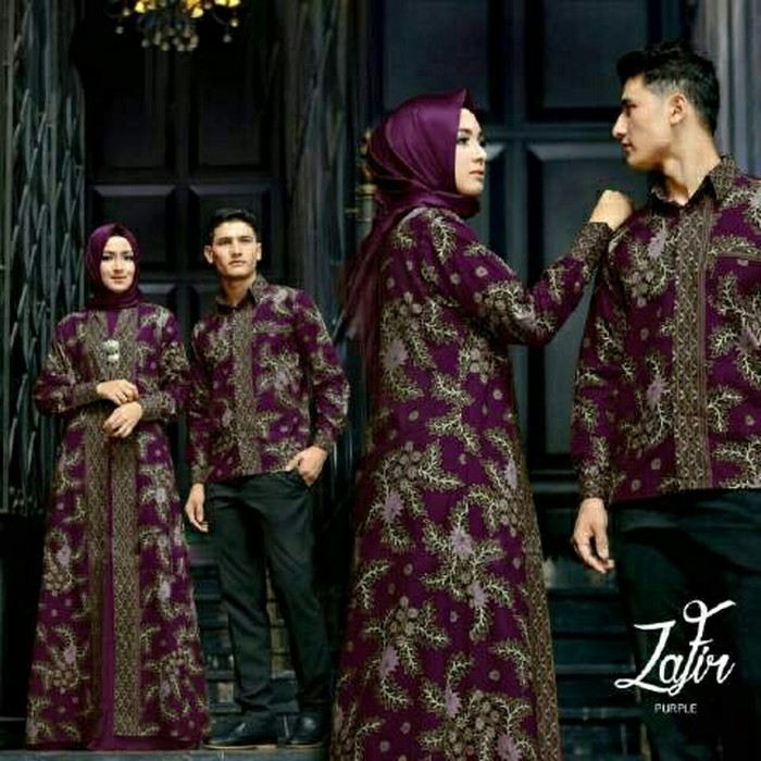 Couple Batik ZAFIR Set 3 in1 ungu purple