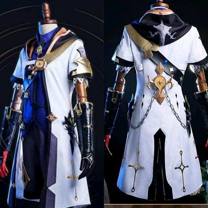 Promo Albedo Wig Costume Shoes Genshin Impact Cosplay