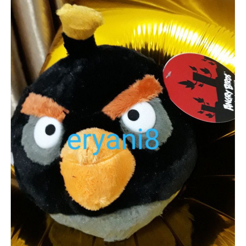 Boneka Angry Birds Bomb Black Bird Plush Toy Rovio Entertainment