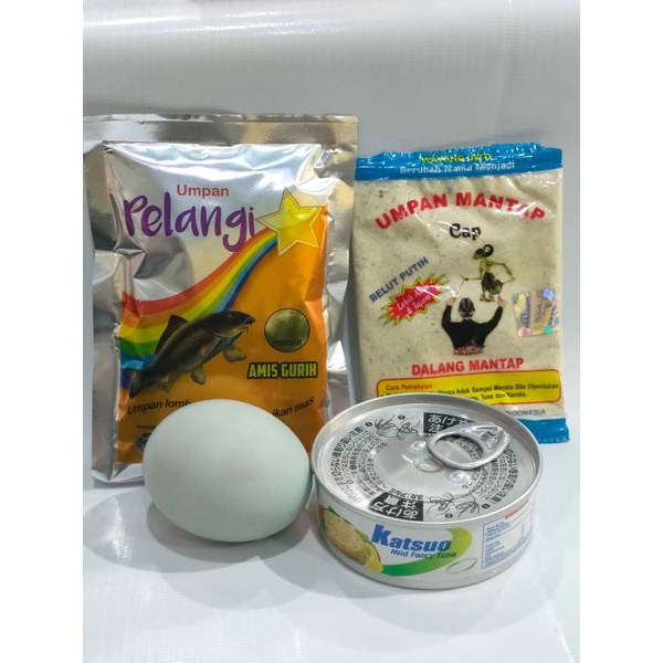 Paket Umpan Ikan Mas Pelangi Amis Gurih