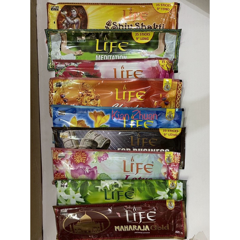 Darshan Life Pouch Plastic 35 Sticks / Hio Dupa Wangi India