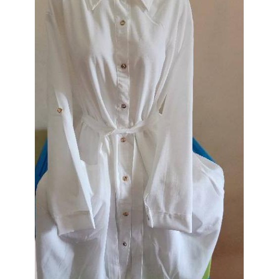 YNV baju tunik putih polos baju muslim (81) Spesial order ««