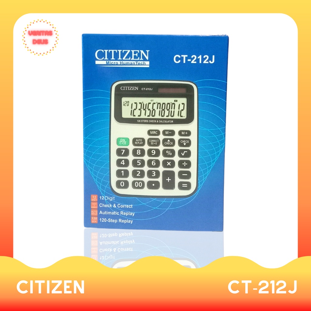 

Kalkulator Citizen CT-212J (Gratis 1 buah baterai cadangan)