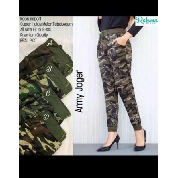 celana joger motuf army // celana army wanita XXL /celana joger army/doreng