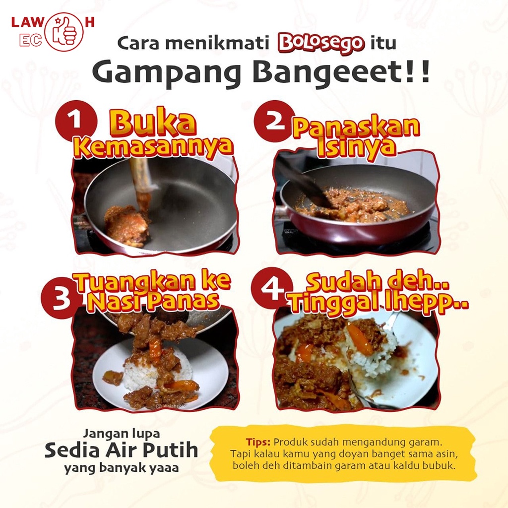 BOLOSEGO Paket Jogja Istimewa (Oseng Mercon Iga + Gudeg Mercon Sambal Tetelan)