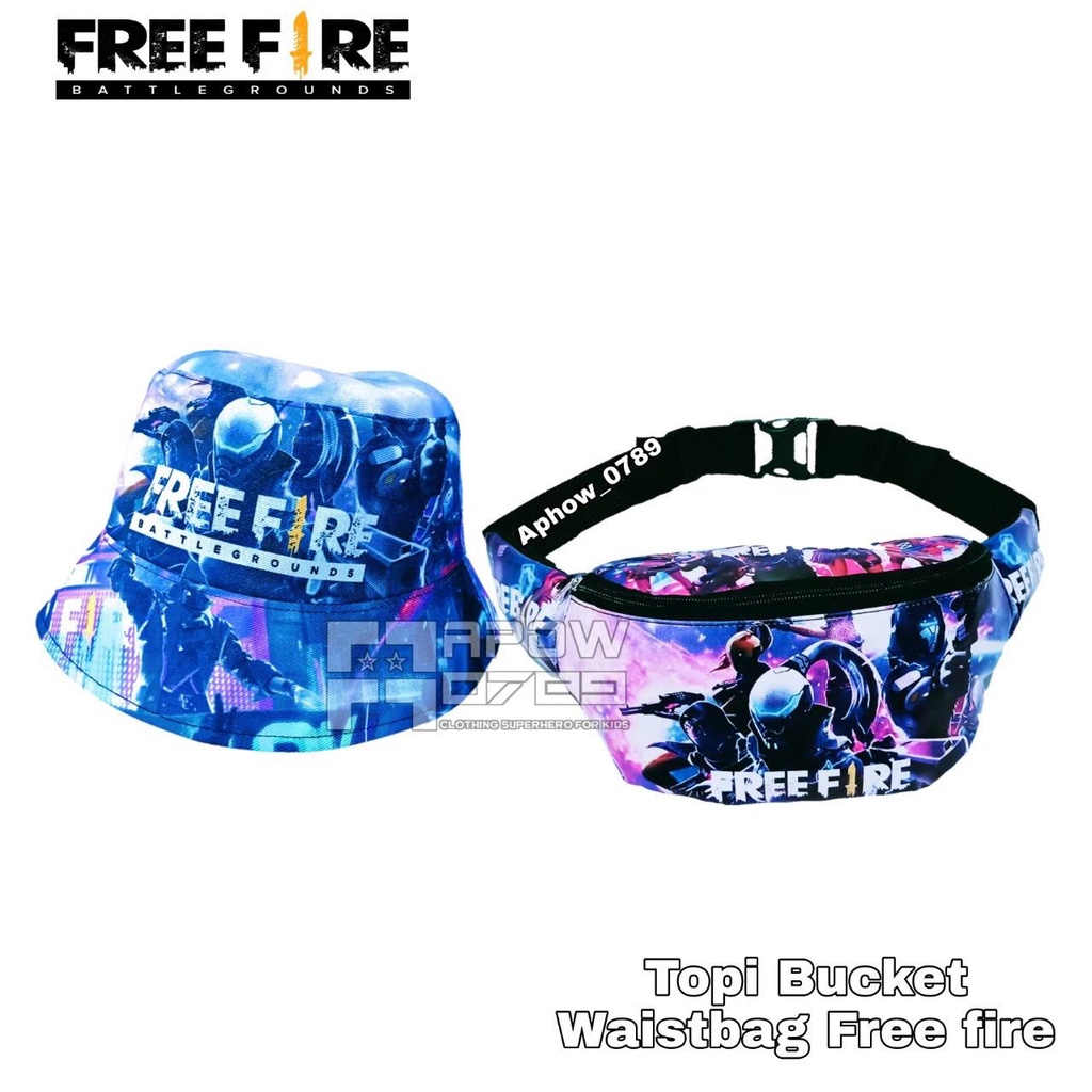 Wesbag anak laki laki, Waist Bag Anak Laki Laki Motif Free Fire / tas selempang Gamers