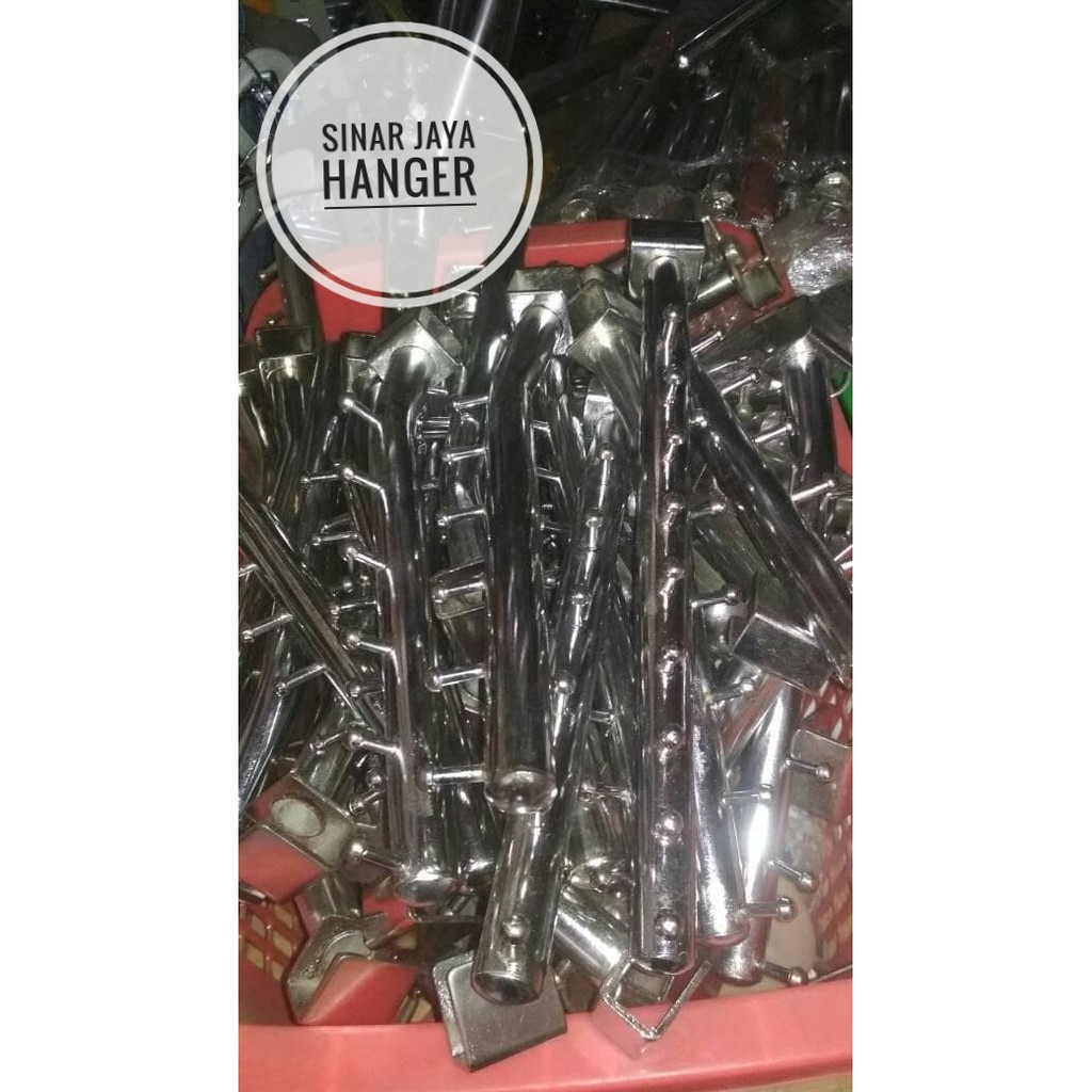 Hanger Seruling Pipa Kotak 12 Titik Gantungan Baju Display Toko