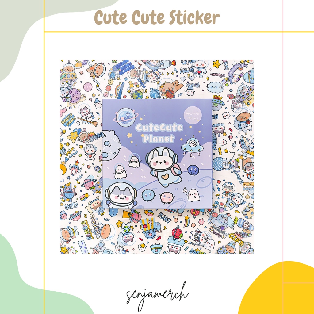 

Senjamerch - Stiker Sticker Cute Cute PET Waterproof