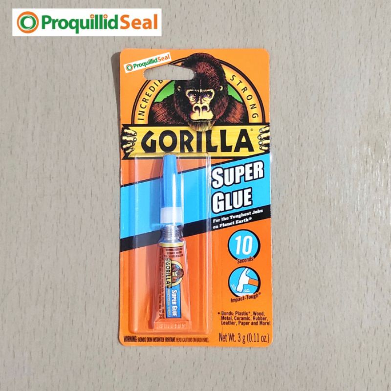 

LEM GORILLA SUPER GLUE 3 GR PEREKAT SUPER POWER GLUE KARET PLASTIK KULIT BESI KAYU KERAMIK KUAT GORILLA 3GR ORIGINAL ASLI