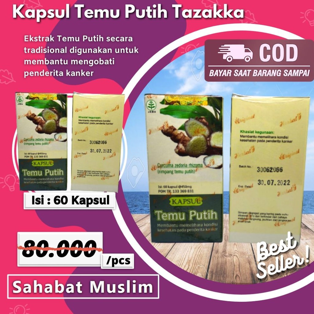 

Kapsul Temu Putih Tazakka - Herbal Atasi Kanker Kista Tumor Ampuh