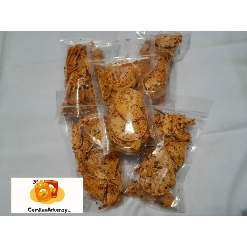 

BASRENG PEDAS DAUN JERUK /BASO GORENG /KERIPIK BASO/ KEMASAN 100 GRAM