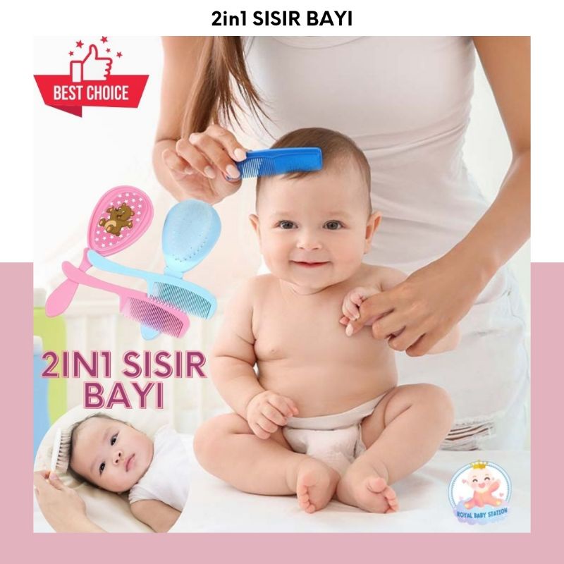 2in1 Sisir Bayi dan Anak Karakter Import