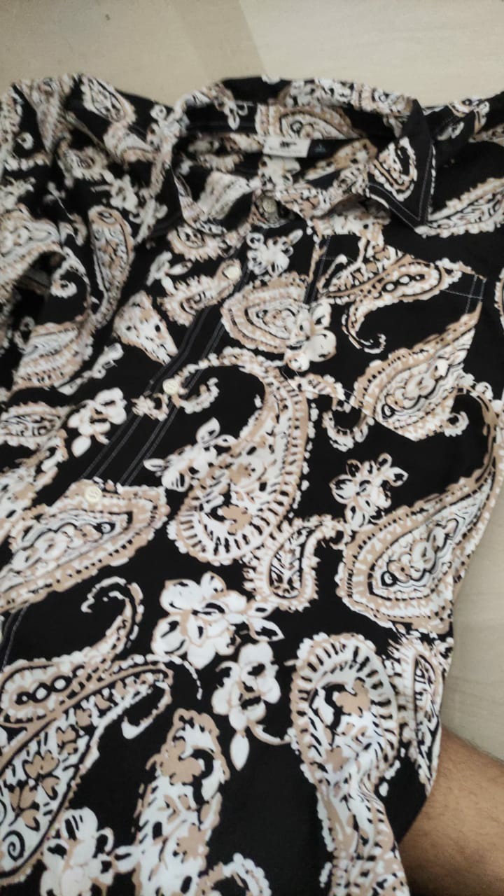 Kemeja Batik Pria Bahan Adem Merk Worthington / Pakaian Branded Sisa Eksport