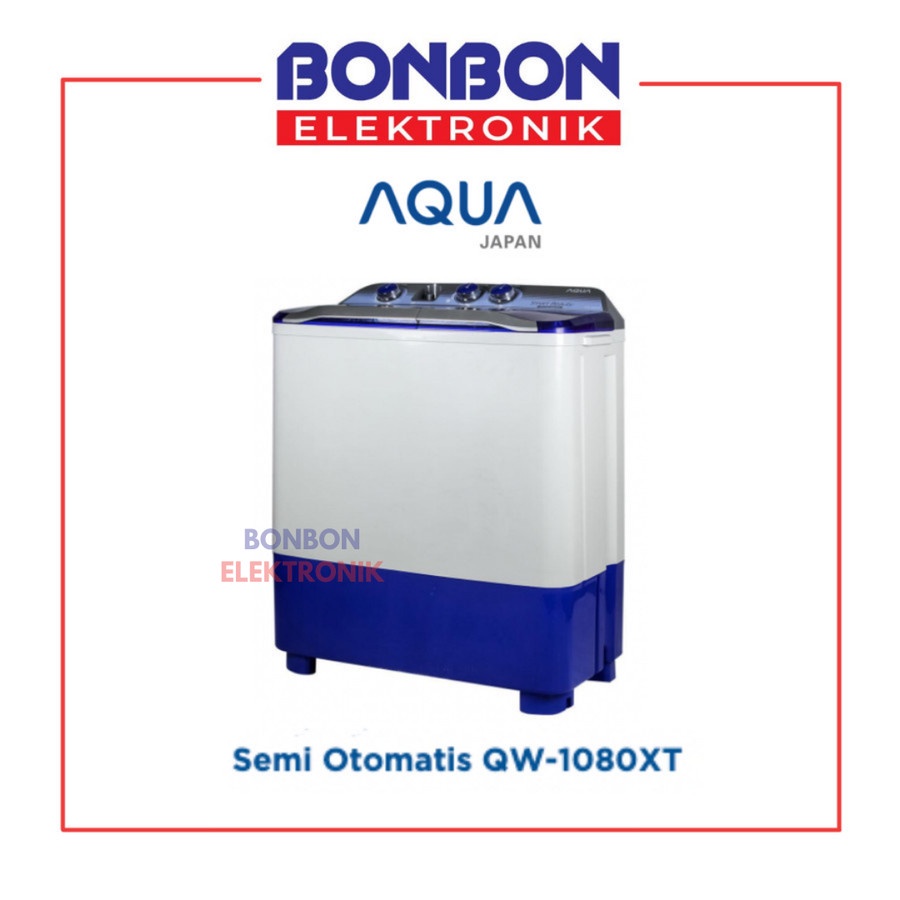 AQUA Mesin Cuci 2 Tabung 10KG QW-1080XT / QW 1080 XT / QW1080XT