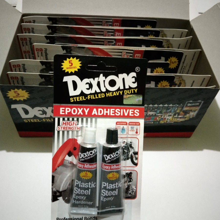 LEM BESI DEXTONE EPOXY 5 MENIT KUAT HEAVY DUTY 48 GRAM ORIGINAL