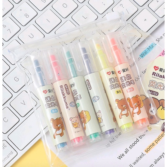

Highlighter Mini Rilakkuma Set Isi 6