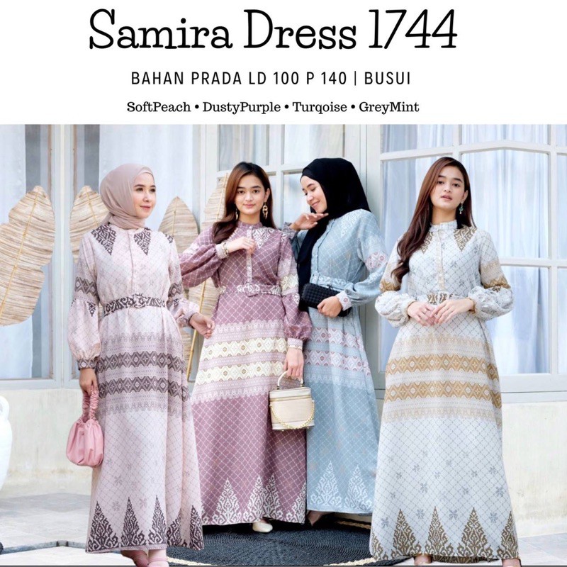 [REAL PICTURE] SAMIRA DRESS PRADA CREPE PREMIUM TANAH ABANG PGMTA METRO GROSIR SUPPLIER GAMIS LEBARA