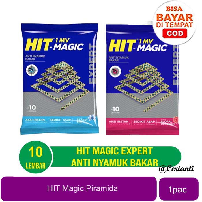 [SEDIKIT ASAP] [OBAT BAKAR NYAMUK] Hit Magic Expert Piramida Anti Nyamuk Bakar isi 10 Lembar_Cerianti