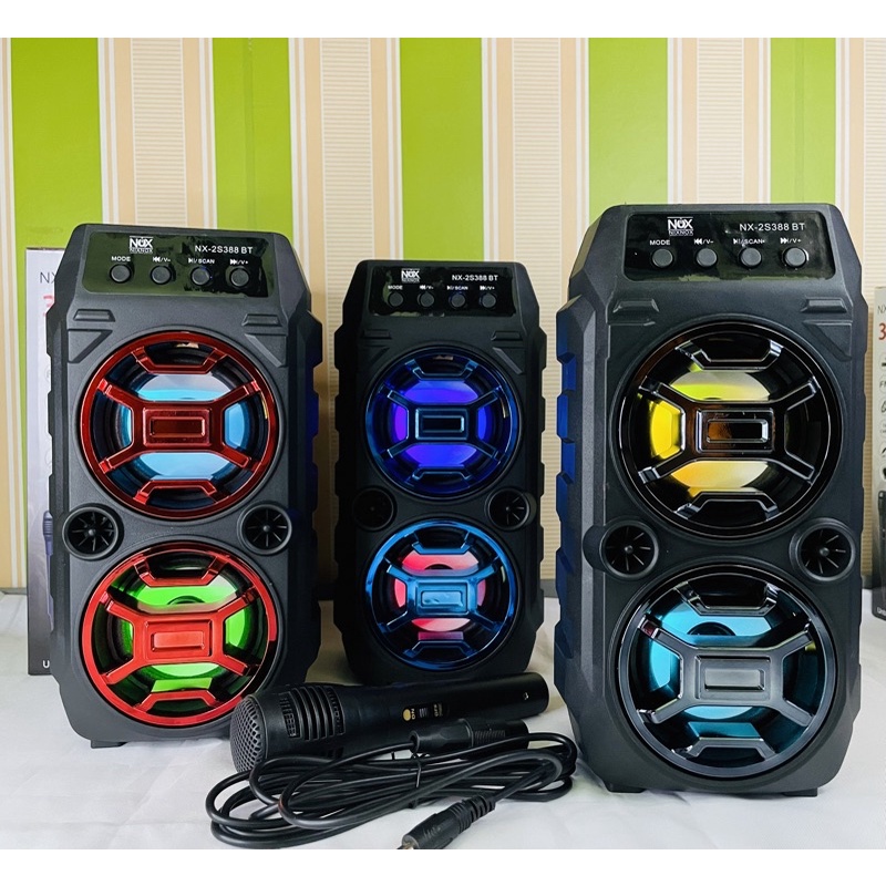 [COD]√ Speaker bluetooth karaoke NIXNOX  FREE MIC big bass speaker portabel termurah