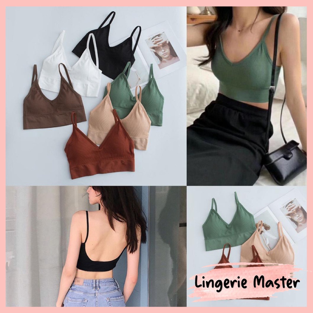 [ LINGERIE MASTER ] - (B-15) Bra Wanita Tanpa Kawat Bahan Halus Pakaian Lingerie Dalam bralette Push Up Elastis Sexy Busa