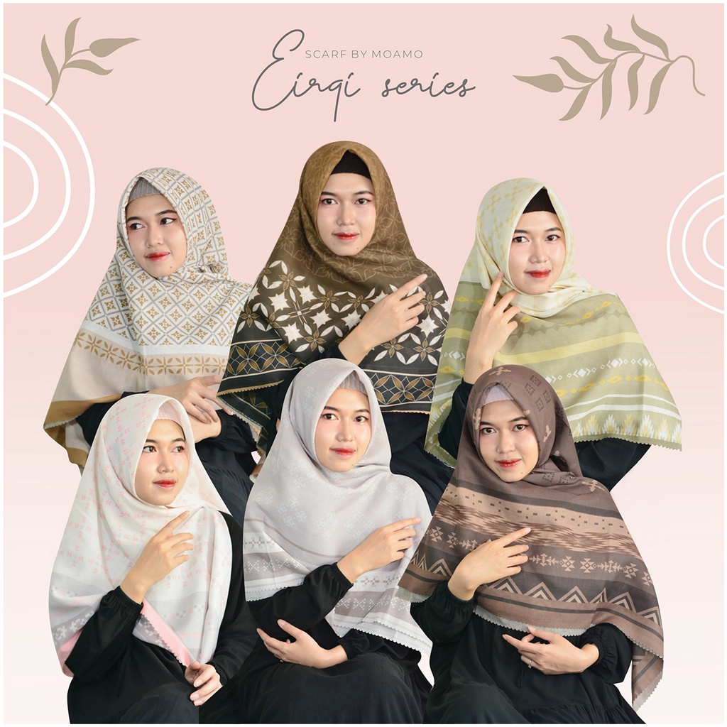 Hijab Voal | Kerudung Jumbo | Syar'i Segi Empat | Jilbab Motif Eirqi Series