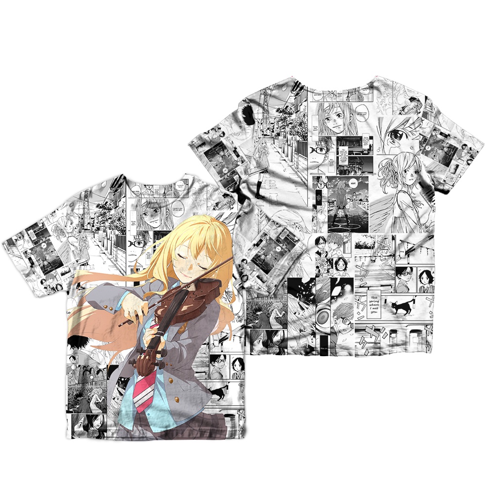 Kaos Anime kaori Miyazono Tshirt, Animophilia