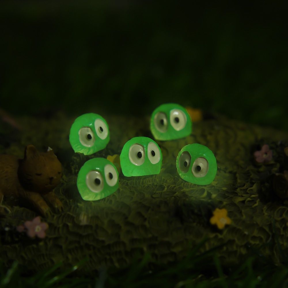 5 Pcs Miniatur Boneka Resin Mini Luminous Glow in The Dark Untuk Dekorasi Taman