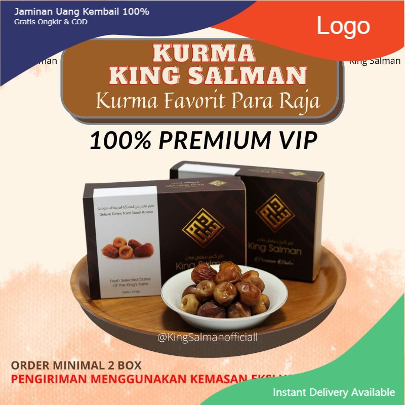 

Original Kurma King Salman Premium VIP (1 box) Kurma Sukari Favorite Para Raja King Salman Produk