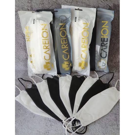 Masker kf94 Careion 4ply isi 10 Masker (Putih/Hitam) / Masker kf94 Stark isi 10 Masker