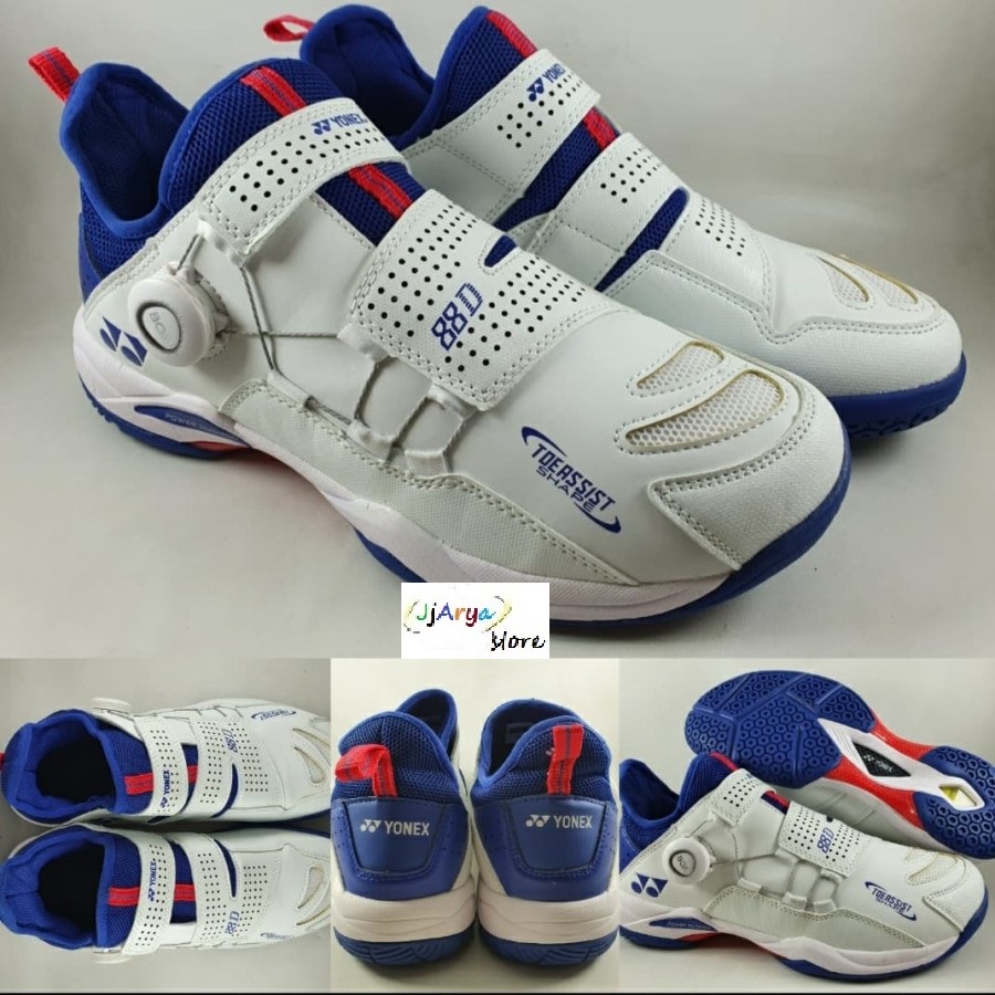 Sepatu Badminton Yonex Power Cushion BOA 88D All England White Blue