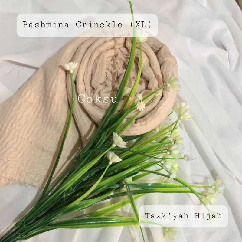 Pashmina Crinkle Shawl-Coksu XL