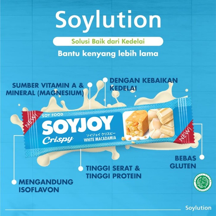 SOYJOY CRISPY WHITE MACADAMIA 25 gr - (HARGA SATUAN)