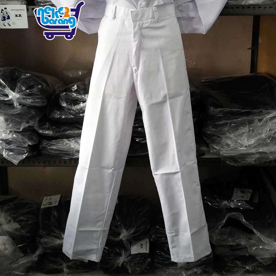 Celana Panjang Putih - Seragam SMP/SMA - Seragam Sekolah - Celana SMP SMA - Celana Sekolah