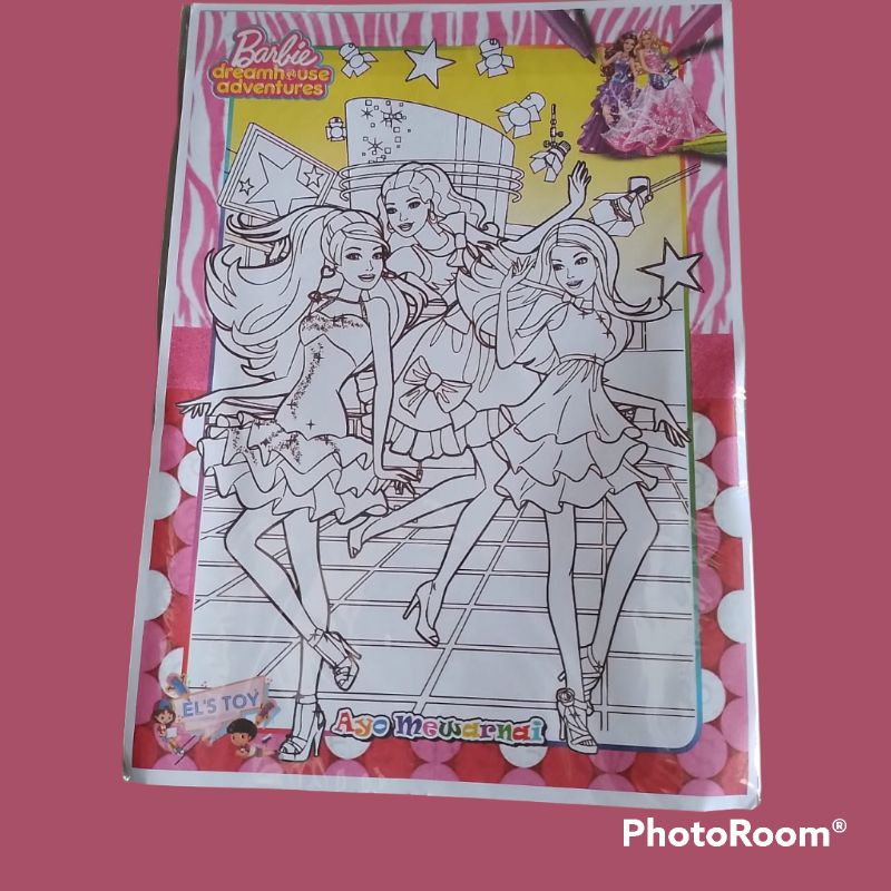 Buku Mewarnai Barbie Anak