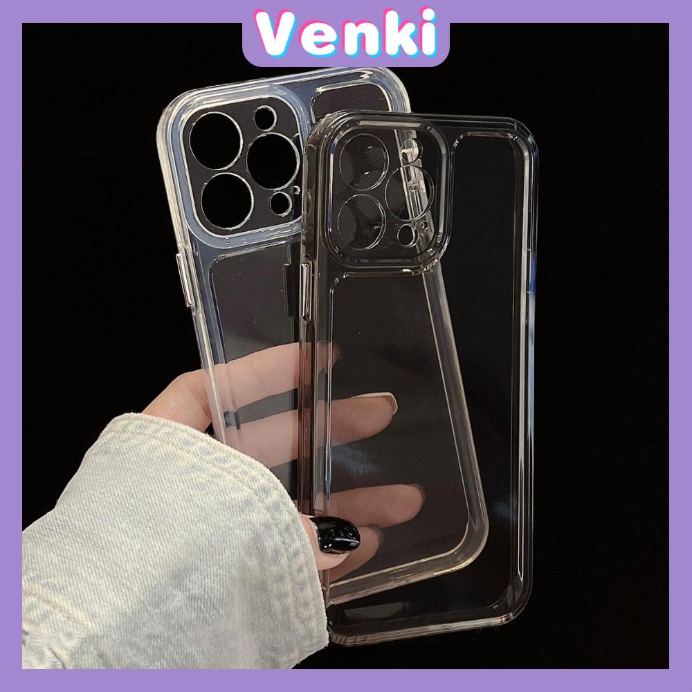 Case for iPhone 14 Pro Max TPU Soft Case Luxury Plated Button Transparent Case Shockproof Protective Camera Compatible for iPhone 14 Plus 13 Pro Max 12 Pro max 11 xr xs max 7Plus