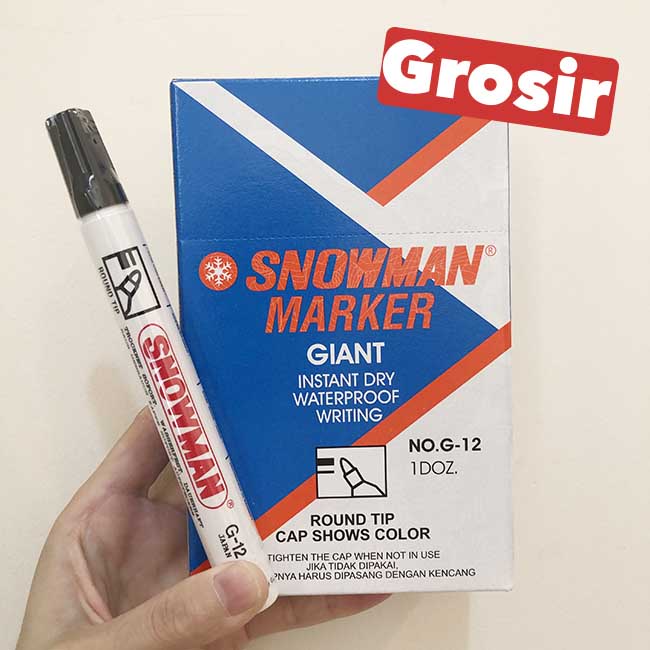 

Spidol permanen snowman Permanent marker G12 (PCS/GROSIR MURAH)