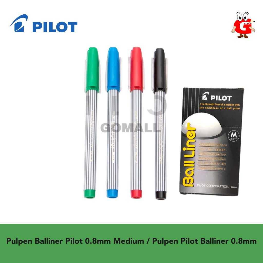 

Pulpen Balliner Pilot 0.8mm Medium / Pulpen Pilot Balliner 0.8mm