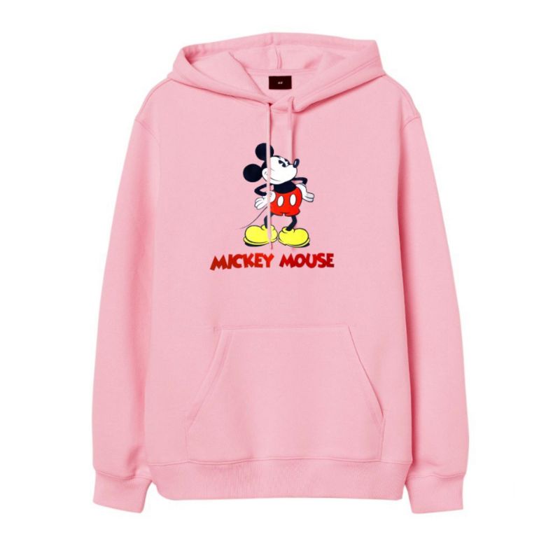 HOODIE HM HNM MICKEY MOUSE PINK - JAKET HOODIE PRIA WANITA
