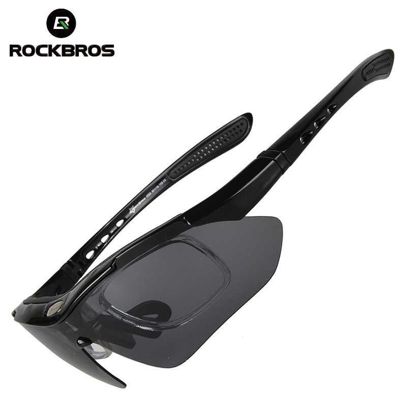 Rockbros Kacamata Sepeda Polarized dengan 5 Lensa Myopia - 0089 ( Mughnii )