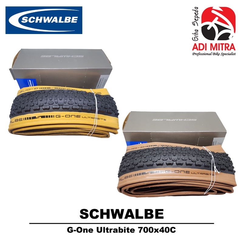 Schwalbe G-One Ultrabite 700x40C Kevlar Tire Ban Luar Sepeda