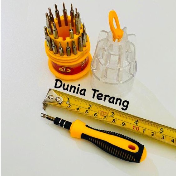 Obeng Set 31 in 1 ATS Mini Cerucut - Obeng Granat Serbaguna Multifungsi Hp Handphone Screwdriver