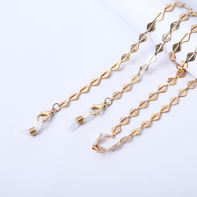 Gold Link Mask Chain Eyeglass Strap Reading Glasses Hanging Chain Lanyard Cord