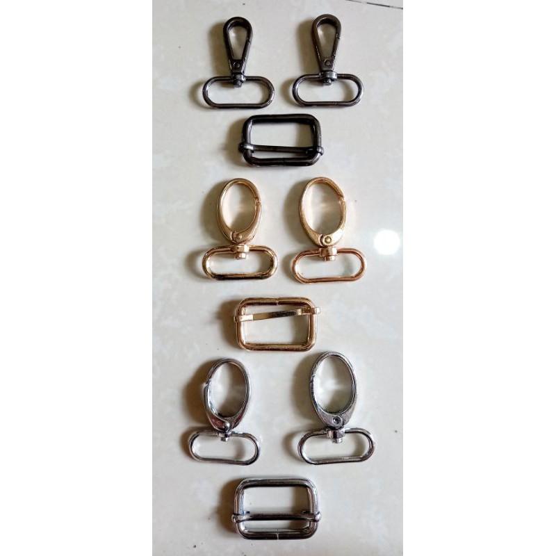 kew kew kait tas besi anti karat 4cm/pengait tas paket import/cantolan tas/aksesoris tas