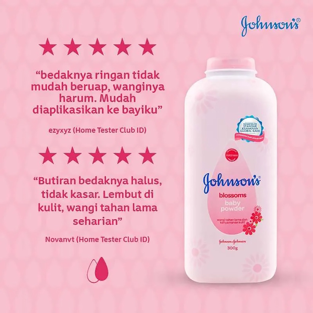 Bisa COD JOHNSON'S Blossoms Baby Powder - Bedak Bayi 50gr / 100gr / 200gr / 300gr / 400gr / 500gr