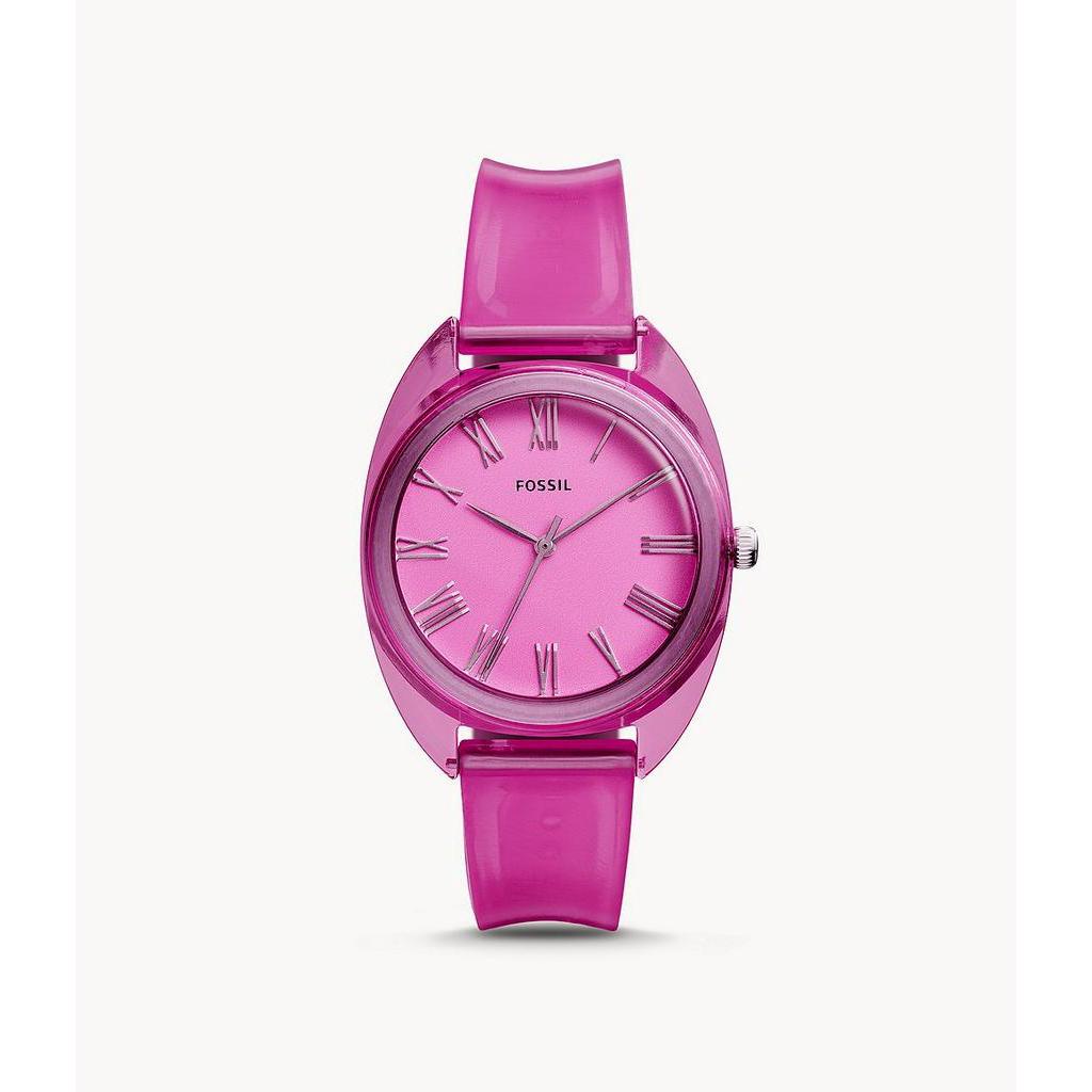 Fossil Jude Three-Hand Pink Silicone Watch [ES4857]