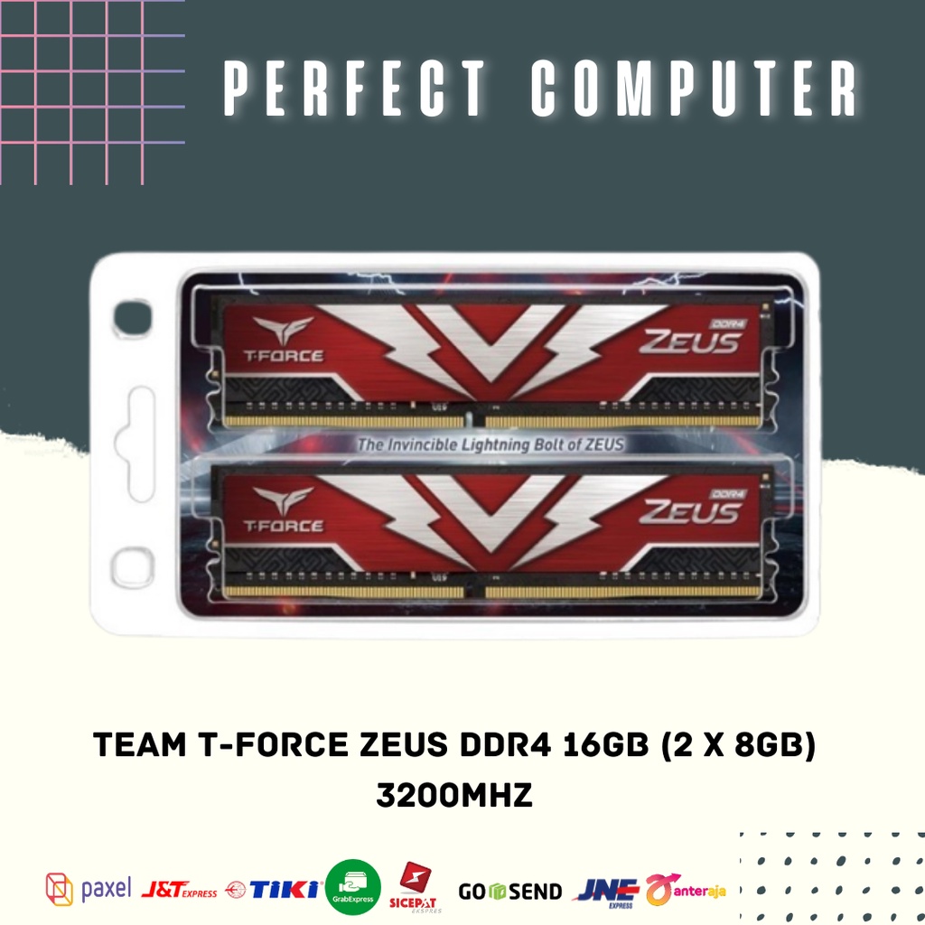 Team T-FORCE ZEUS DDR4 16GB (2 x 8GB) 3200Mhz