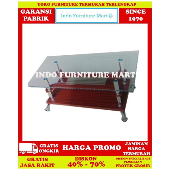 Meja Tamu Minimalis Coffee Table Kaca Dagaho Coffe Table Mt A18