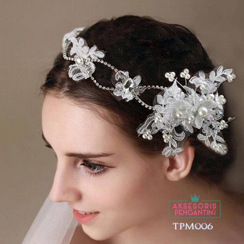 [SIAP KIRIM] TIARA PENGANTIN AKSESORIS RAMBUT HEADPIECE WANITA MODERN TPM006