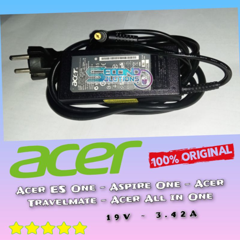 Charger Cas Adaptor Laptop Acer Aspire One V5 431 430  4741 Original19V 3.4A